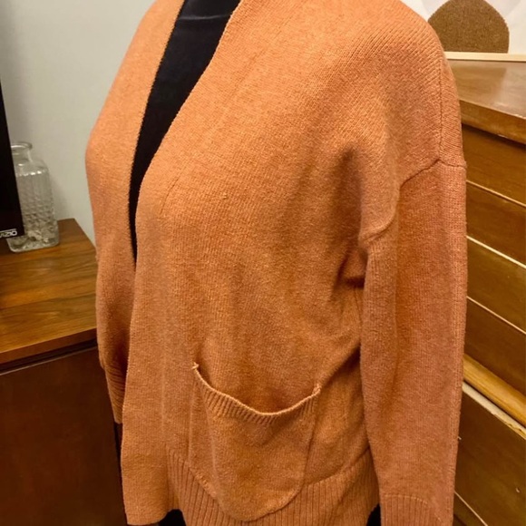 a new day Rust Orange Open Front Cardigan Sweater - Picture 3 of 7